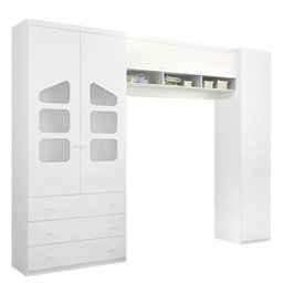 Quarto de Bebê Modulado Eloísa Phoenix Cor Branco Brilho - 1