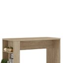 Ver imagem 5 de Bancada para Cozinha com Prateleiras 135cm Finesse Yescasa Bege Cappuccino/Carvalho Mel