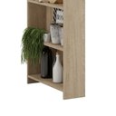 Ver imagem 6 de Bancada para Cozinha com Prateleiras 135cm Finesse Yescasa Bege Cappuccino/Carvalho Mel