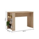 Ver imagem 3 de Bancada para Cozinha com Prateleiras 135cm Finesse Yescasa Bege Cappuccino/Carvalho Mel