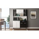 Ver imagem 4 de Kit Cozinha 8 Portas 1 Gaveta Livia Branco/Preto - FdECOR
