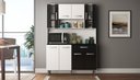 Ver imagem 4 de Kit Cozinha 8 Portas 1 Gaveta Livia Branco/Preto - FdECOR