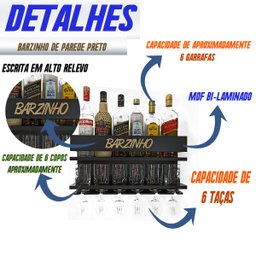 Barzinho para Sala Bebidas Presente de Natal - Barzinho Pr - 5