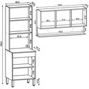 Ver imagem 4 de Armário de Cozinha 120cm com Paneleiro Lina K02 Gris/Freijó - Mpozenato