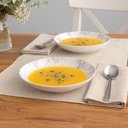 Ver imagem 2 de Conjunto 6 Pratos Fundos Porcelana Decorada 21cm Tramontina Fogli Mesa Posta Cozinha