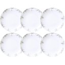 Ver imagem 1 de Conjunto 6 Pratos Fundos Porcelana Decorada 21cm Tramontina Fogli Mesa Posta Cozinha
