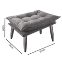 Ver imagem 2 de Puff Opala Slim Suede Pés Palito Decorativo Sala de Estar - Bela Móveis:terracota