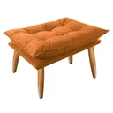 Ver imagem 1 de Puff Opala Slim Suede Pés Palito Decorativo Sala de Estar - Bela Móveis:terracota