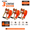 Ver imagem 2 de Kit 3 Cintas com Catraca para Amarração de Carga 5 Toneladas 9 Metros Muke Tools