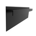 Ver imagem 1 de Rodapé Invertido Modelo J, Alumínio Preto Fosco 3cm 3m