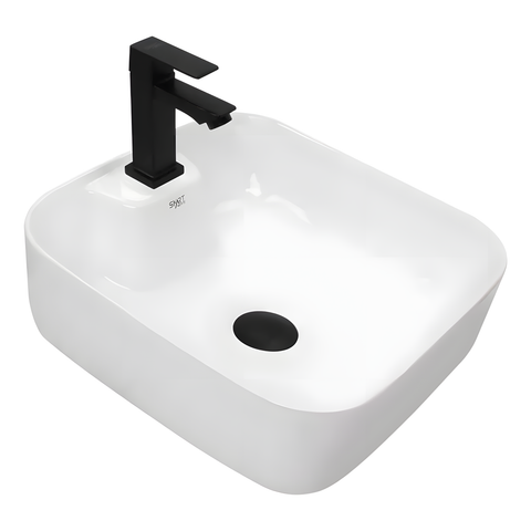 Cuba Sobrepor de Cerâmica para Banheiro/Lavabo 38x38x14 cm
