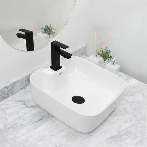 Cuba Sobrepor de Cerâmica para Banheiro/lavabo 38x38x14 Cm