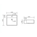 Ver imagem 4 de Cuba Sobrepor de Cerâmica para Banheiro/lavabo 38x38x14 Cm