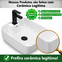 Ver imagem 4 de Cuba Sobrepor de Cerâmica para Banheiro/Lavabo 38x38x14 cm