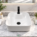 Ver imagem 7 de Cuba Sobrepor de Cerâmica para Banheiro/Lavabo 38x38x14 cm
