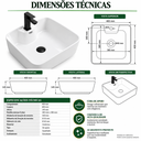 Ver mais imagens de Cuba Sobrepor de Cerâmica para Banheiro/Lavabo 38x38x14 cm
