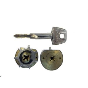 Cilindro Dovale Tetra com Estrela para Trava Lateral Par Igualado - 37141