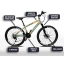 Ver imagem 5 de Bicicleta Colli Mônaco Aro 26 Disco 21 V Rapid Fire Cor Vermelho Tamanho do Quadro 13,5 Verde Milita