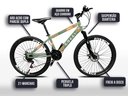 Ver imagem 5 de Bicicleta Colli Mônaco Aro 26 Disco 21 V Rapid Fire Cor Vermelho Tamanho do Quadro 13,5 Verde Milita