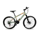Ver imagem 1 de Bicicleta Colli Mônaco Aro 26 Disco 21 V Rapid Fire Cor Vermelho Tamanho do Quadro 13,5 Verde Milita