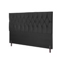 Ver imagem 1 de Cabeceira Madri Preto Estofada para Cama Box Casal King Size 195cm Quarto Luxo Jbe Móveis