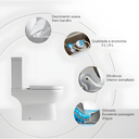 Ver mais imagens de Vaso Sanitário Caixa Acoplada Cerâmica Smart Fit Branco Brilhante