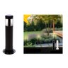 Poste Arandela Tube Light Janela Tampa Transp 39cm Preto - 1