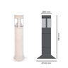 Poste Arandela Tube Light Janela Tampa Transp 39cm Preto - 4