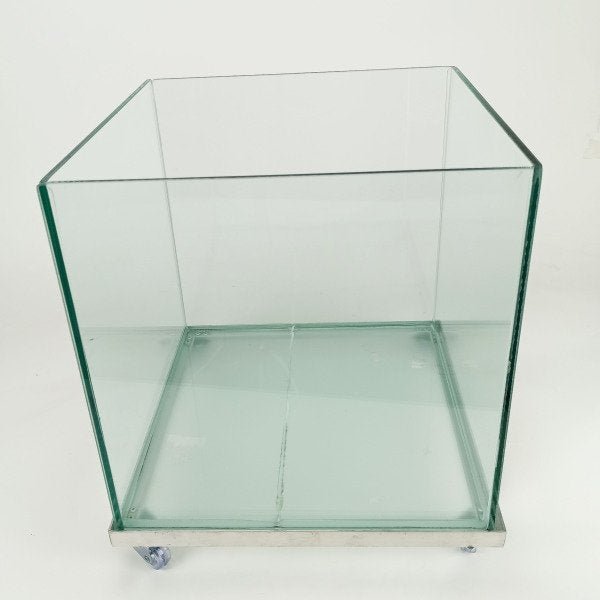 Vaso de Vidro Quadrado 6mm com Rodinhas 40x40cm 5037 LylHome - 2
