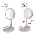 Ver imagem 2 de Espelho Maquiagem Luz Led Amplia 10X Dobravel Maquiagem