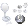 Espelho Maquiagem Luz Led Amplia 10X Dobravel Maquiagem - 3