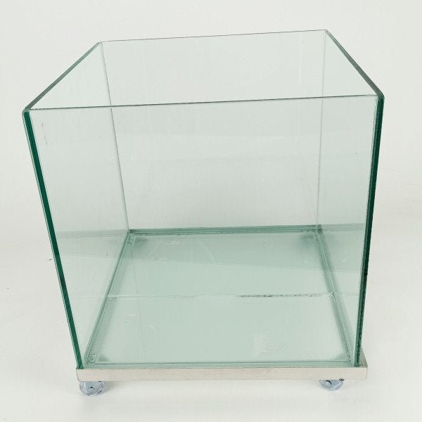 Vaso de Vidro Quadrado 6mm com Rodinhas 35x35cm 5036 LylHome - 5