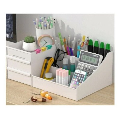 Organizador de Mesa, Escritório, Home Office Canetas, Lápis, Cosméticos, Maquiagem, Remédios e Jóias