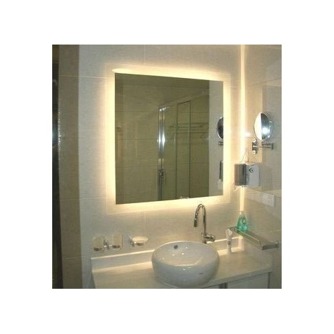 Espelho Lapidado Bisotê Iluminado com LED quente - 60x80cm