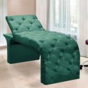 Ver imagem 2 de Maca Estofada Estética Cílios Regulável Spa Veludo Ivete:verde