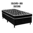 Ver imagem 3 de Cama Box Solteiro Suede Preto + Colchão Espuma D20 Preto Oriental Bueno Sono (52x88x188)