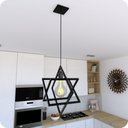 Ver imagem 1 de Pendente Luminária Cubo Industrial Preto