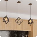 Ver imagem 3 de Pendente Luminária Cubo Industrial Preto