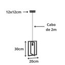 Ver imagem 5 de Pendente Luminária Moderna Industrial Preto