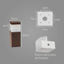 Ver imagem 2 de Poste Balizador Marrom 20cm para Jardim em Alumínio + LED Branco Quente ST2791