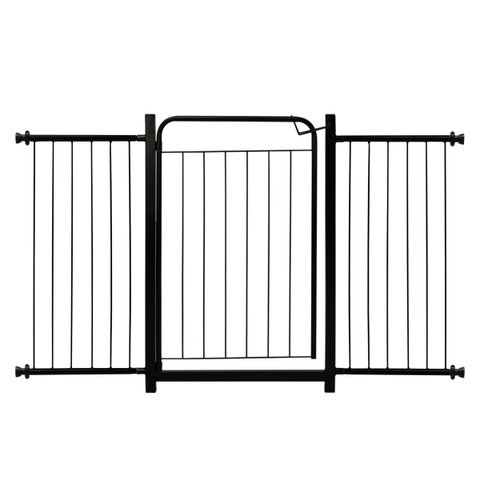 Grade Proteção Segurança Portão Pet 80cm Preto Bebê Cão com Extensor 2 de 30cm Itagold