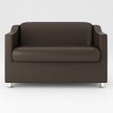Ver imagem 3 de Sofá Namoradeira 2 Lugares Sala Descanso – Balaqui Decor Cor:Marrom