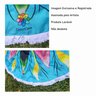 Manta Redonda Decorativa Mandala Margarida Flor Azul Canga Praia Piscina Verão Zen Feminino - 7