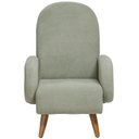 Ver imagem 3 de Poltrona de Amamentação Fixa Pés Manu Dolce D02 Bouclê Verde Oliva C-199 - Lyam Decor