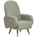 Ver imagem 2 de Poltrona de Amamentação Fixa Pés Manu Dolce D02 Bouclê Verde Oliva C-199 - Lyam Decor