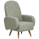 Ver imagem 1 de Poltrona de Amamentação Fixa Pés Manu Dolce D02 Bouclê Verde Oliva C-199 - Lyam Decor