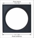 Ver imagem 2 de Base Porta Grelha Aluminio Preto 15x15 Cm