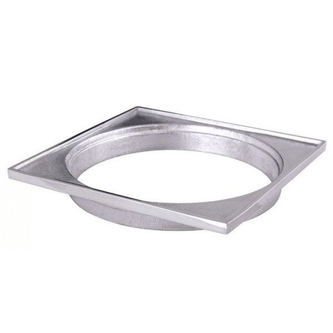 Base Porta Grelha Alumínio Polido 15x15 Cm