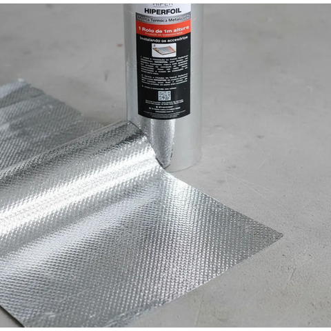 Manta Térmica Metalizada Subcobertura 2 Faces 25MT Hiperfoil