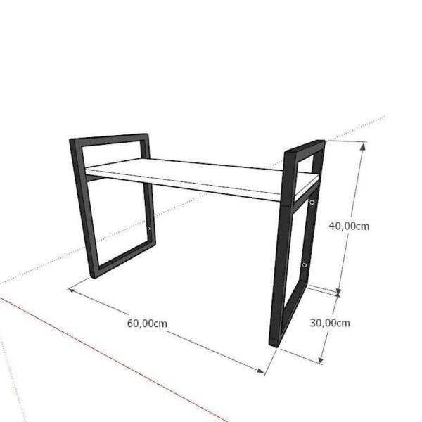 Aparador Industrial E-Nichos Branco e Cinza 30x40 Indb03Capr - 2